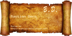 Bastien Ders névjegykártya